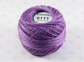 Пряжа Ирис 100% хлопок 10г 82м №0111 сиреневый