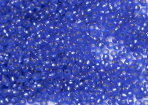 Бисер Чехия круглый 10/0 50г 37030m прозрачный светло-синий с серебристым прокрасом матовый