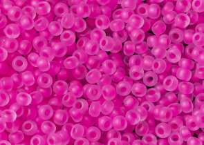 Бисер Чехия круглый 10/0 50г 08777m матовый крашенный из середины розовый