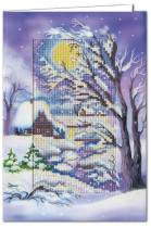 Набор для вышивания " PANNA" OT- 1663 ( ОТ- 1663 ) " Открытка. Лунная ночь" 