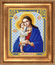 Рисунок на ткани для вышивки бисером И-5047 Пресвятая Богородица Взыскание погибших 13,5х17см