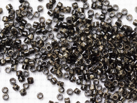 Бисер Япония MIYUKI Delica цилиндрический 11/0 5г DB2261 дымный черный, непрозрачный пикассо