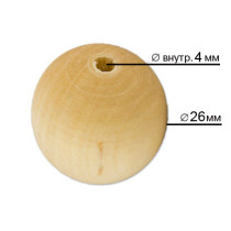 Бусины " Zlatka" дерево HBWS- 24 26 мм 15 шт св. дерево